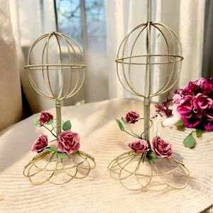 Vintage Hat Racks ~ Tole Floral Decor Victorian